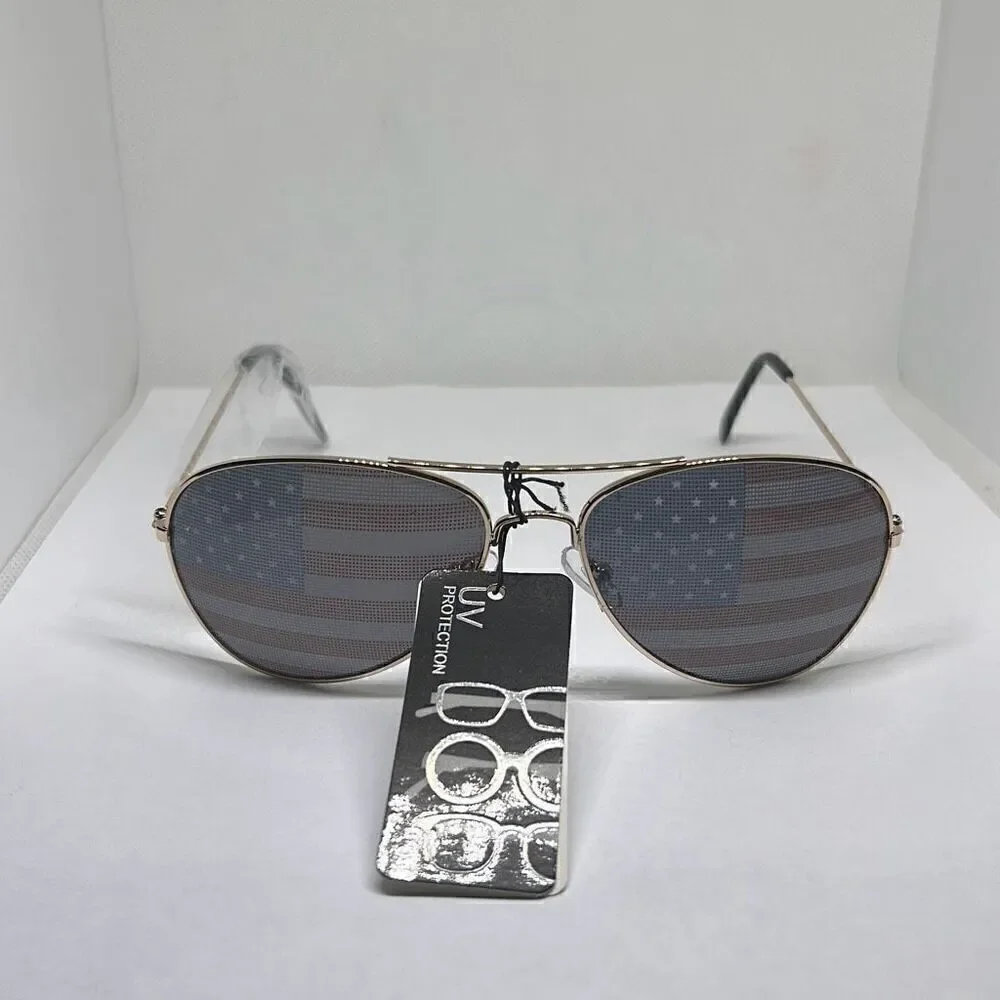 Aviator Patriotic Unisex USA 4th of July Independence Day Sunglasses